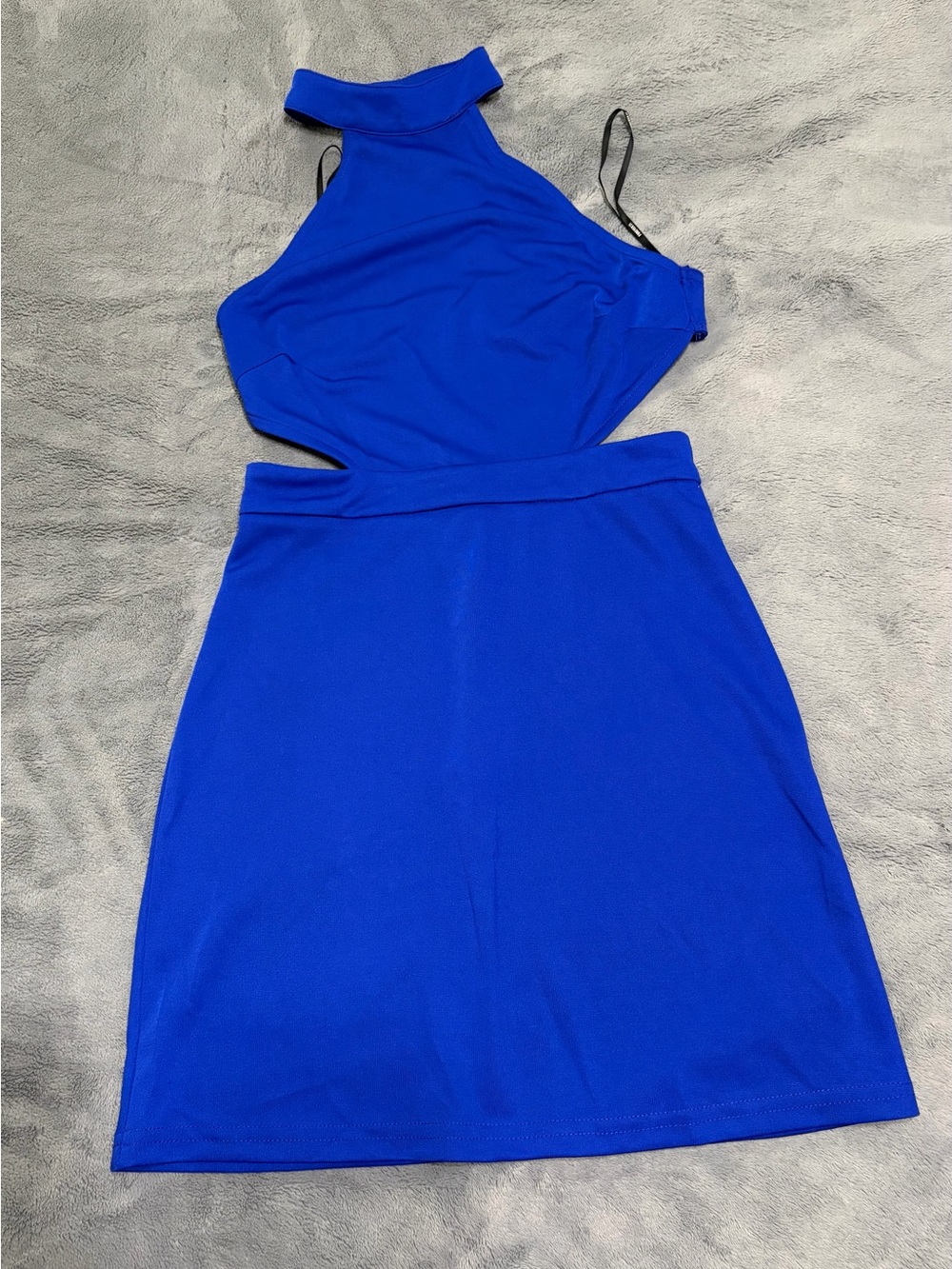 Forever 21 Cobalt Blue Halter Cutout Mini Dress